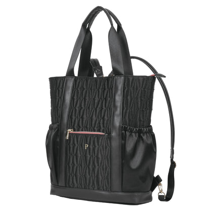 PIPOCCHI キルティングマグリア | パンプスでもスキップしたくなる2wayトートリュック ｜ 15ポケット＆垂直収納力＆軽量